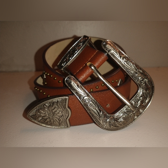 Western Style Studded Belt_ 15/32" Wide, 15" Length, 5 Holes - Picture 13 of 15